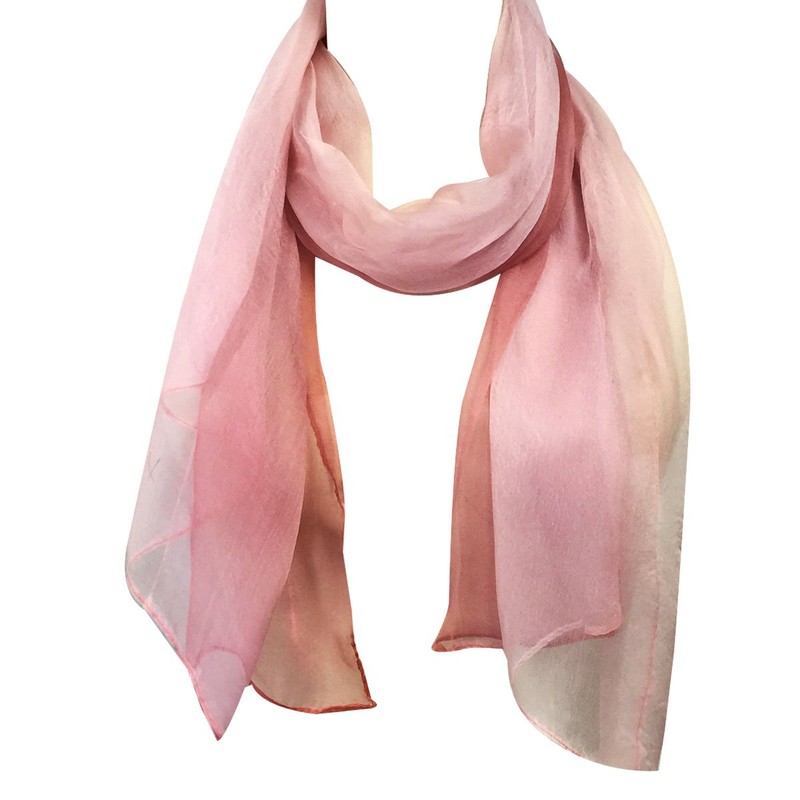 Wrapables Silk Blend Long Scarf, Pink Blush