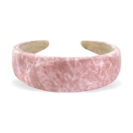 axy Wide Headband with Fabric Padded in Marble Look Elegant Beautiful Women's Headband Hair Accessories Hair Band HRK2AMar (Pink, Wide)