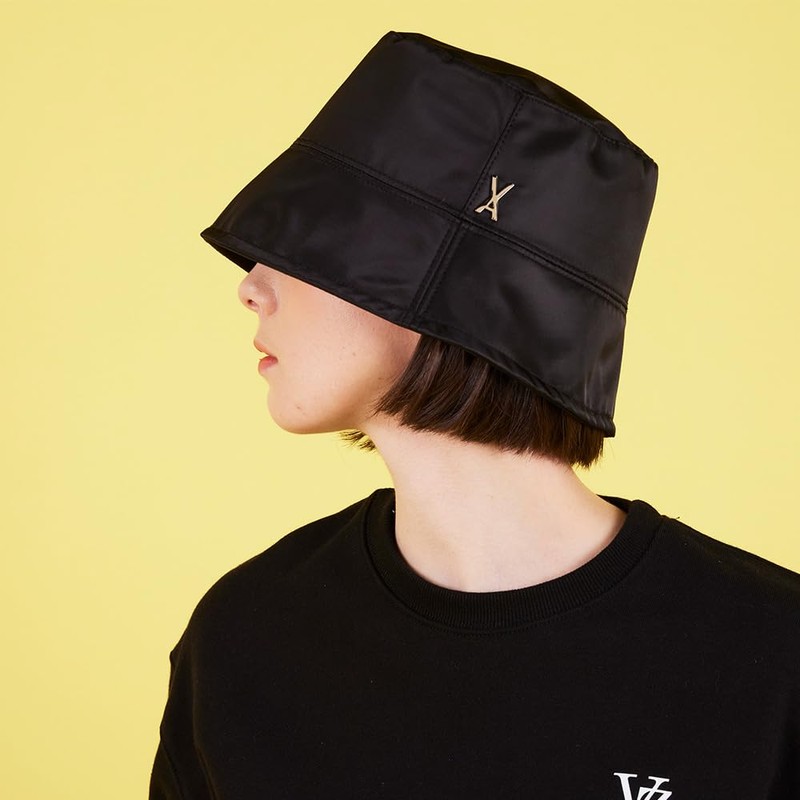 VARZAR Bazaar Stud Drop Over Fit Poly Bucket Hat, 5
