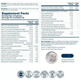 SOLARAY Liposomal Multivitamin for Women 50 Plus Enhanced Absorption Vegan 60ct