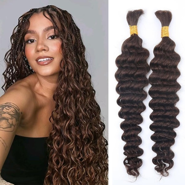 Human Braiding Hair for Boho Braids 100g Deep Wave Boho