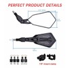 DREAMIZER Balck 8mm 10mm Motorcycle Rear View Mirrors for Handlebars