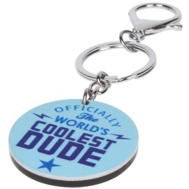 Stands Out, Supplying Outstanding Gifts Officially the World’s Coolest Dude Keyring Novelty Bag Tag Charm