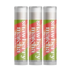 Delight Naturals Strawberry Matcha Lip Balm - Set of Three