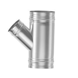 6 Inch to 4 Inch 3 Way Duct Hose Connector, 45 Degree Stainless Steel Y-Shaped Duct Splitter Ducting Adapter for Home or Industrial Exhaust Fan, Dryer Vent Hose Ventilation