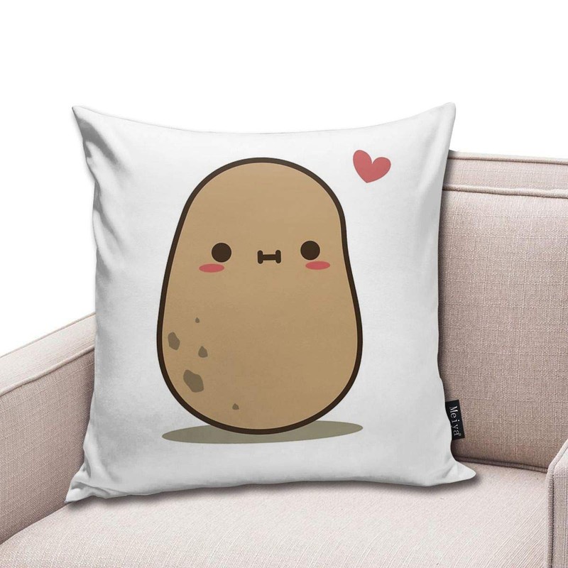 QMS CONTRACTING LIMITED Throw Pillow Cover Cute Potato In Love