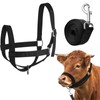 Hillban Cow Halter Cattle Halters Adjustable Calf Halter with Leading
