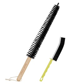 2 Pack Dryer Vent Cleaning Brush Kit: 16.5" Heavy-Duty Lint Removal Tool, Refrigerator Coil & Crevice Cleaner Brush for Stubborn Lint Trap Dust and Pet Hair