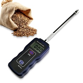 AMTAST Grain Moisture Meter High Precision Grain Moisture Tester with Temperature Compensation Portable Seed Moisture Meter for 9 Grains Including Wheat, Rice, Corn, Millet, Un-husked & Husked Rice