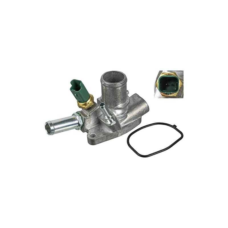 febi bilstein 174395 Thermostat with Housing, Gasket and Temperature Sensor,