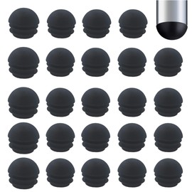 Runseaway 24Pcs 25mm/0.98" Black Plastic Round End Caps Chair Leg Inserts Tube Plugs Furniture Glides Floor Protectors for Tables Chairs Metal Legs