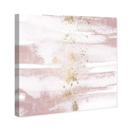 The Oliver Gal Artist Co. Abstract Wall Art Canvas Prints 'Blushing Sun' Home Décor, 20" x 20", Pink, Gold