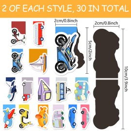 Pack of 30 Magnetic Bookmarks, Magnetic Page Markers, Gifts for Teachers, Students, Book Lovers, High-Quality Bookmark Clips, School Home Office Supplies (Transport)