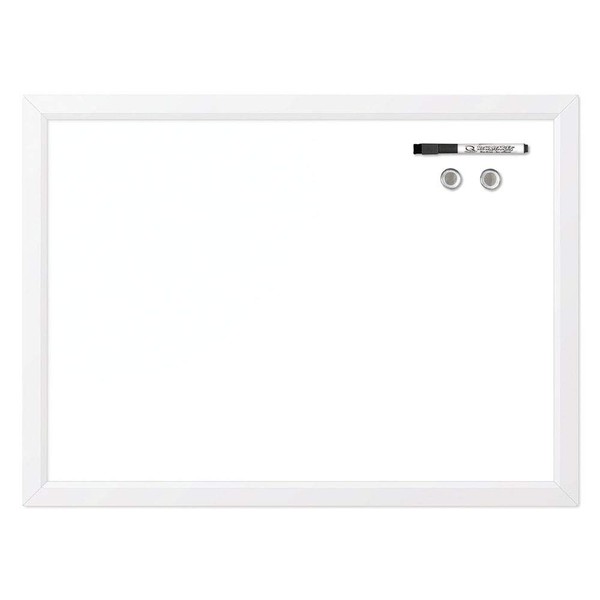 Quartet Magnetic Dry Erase White Board, 17" x 23" Whiteboard, White Frame (MDW1723W-AZS)
