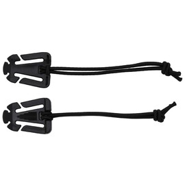MFH Molle Pack of 2 Clip with Rubber Strap Buckle Backpack Clips Assorted Colours, black