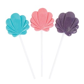 Mermaid Party Seashell Shaped Suckers (individually wrapped set of 12) Under the Sea Party Supplies