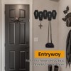 Coffin Coat Hooks, Black Wooden Coat Rack with 5 Hooks,