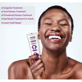 Leovita Gingivitis Treatment Toothpaste, Gum Disease Treatment Plaque Remover, Periodontitis Treatment at Home, Gum Repair for Receding Gums Regrowth, Bad Breath Treatment Hydroxyapatite Toothpaste