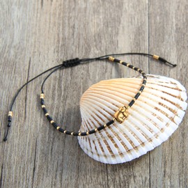 KELITCH 925 Silver Elephant Charm Bracelets Miyuki Beads Bracelets Stack Adjustable Friendship Bracelets