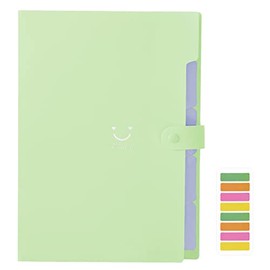 CLOUDIA Letter A4 Paper Expanding File Folder - Pockets Accordion Document Organizer (Green)