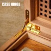 10Pcs Box Hinge,Case Furniture 90 Degree Folding Support Hinges for
