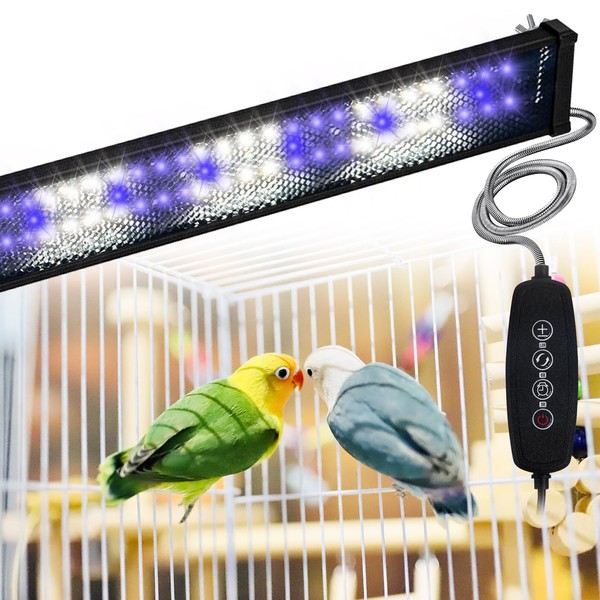 Bird Light for Cage,Full Spectrum LED Birdcage Lighting,Bird Lamp with