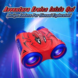 Binocolo Bambini con Bussola e Guida Uccelli, Binocoli Regalo Bambino Gioco Bimbo 3 4 5 6 7 8 9 Giochi Esterno Giardino Bambini Giocattoli Bambino 3-12 Anni Maschio Compleanno Pasqua Regalos