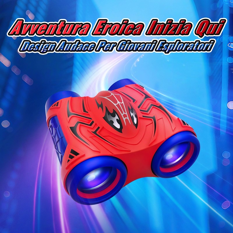 Binocolo Bambini con Bussola e Guida Uccelli, Binocoli Regalo Bambino