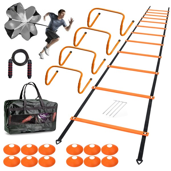 ENDIESS Agility Ladder Speed Agility Training Equipment,1 Agility Ladder 20ft,4