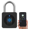 eLinkSmart Fingerprint Padlock, Keyless Biometric Gym Locker Lock, Medium-Sized Electronic