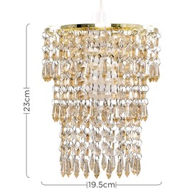 MiniSun MiniSun | Modern Gold and Champagne Jewel Acrylic Bead Ceiling Light Shade | Pendant Lights, Home Dcor & Improvement Essential