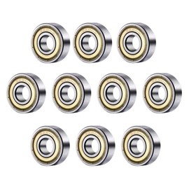 608 ZZ Skateboard Ball Bearings, Double Shielded Ball Bearings, Small Ball Bearings, Pack of 10 Inline Ball Bearings, Metal Ball Bearings for Skateboards, Inline Skates, Scooters, Roller Blade.