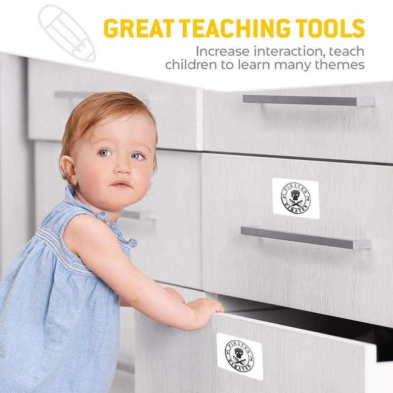 Rectangle Stickers(Set of 2) 7.5cm - Jolly Roger Pirate Kids