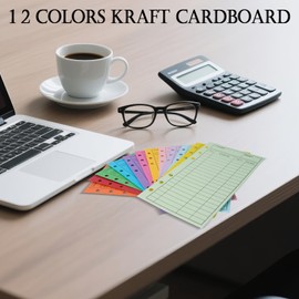 48 Pcs Cash Envelopes for Budgeting, Money Envelopes for Cash Saving and Money Saving Challenge,Vertical Layout with Budget Sheet, 12 Assorted Colors,Kraft Paper Cardstock,6.5 X 3.5 Inch
