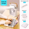 LUXVI Ventilador de Escritorio y Humidificador con Luz LED: Refresca