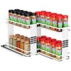 Nieifi Pull Out Spice Rack Organizer, 2 Tiers, White, Spice