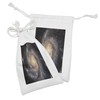 Ambesonne Galaxy Fabric Pouch Set of 2, Stars in Galaxy