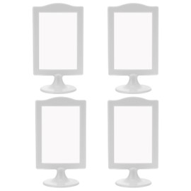 Angoily Double-Sided Standing Picture Frames 4 Pieces 8 45 x 4 72 Inch Base Photo Frame with Inserts and Base 2 Sides Vertical Photo Frame for Wedding Office Home Decoration