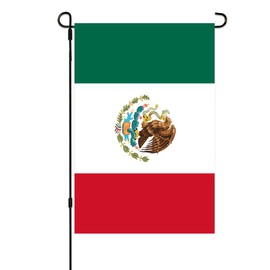 Mexican Flag Small Mini Mexico Garden Flags 12x18 Double Sided Weather Resistant Yard Flags for Outdoor Decor (Mexico)