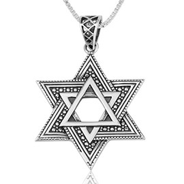 YourHolyLandStore 925 Sterling Silver Jewish STAR OF DAVID Necklace - Made in Israel Pendant
