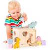 Soliga | HERZSTÜCK Wooden Cube Set | Shapes and Animals