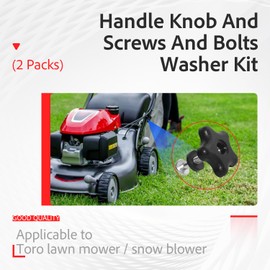 Handle Knob and Screw Bolt Washer Kit Fits Toro Lawn Mowers/Snow Blowers 92-2260 and 106-4161,107-3844 for Repair Snow throwers and Lawn mowers Parts (2 Pack)