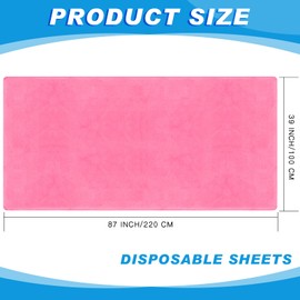 Mixweer 30 Pcs Oilproof and Waterproof Massage Table Sheets Fitted Spa 39 x 87 Inches Bed Cover Disposable Protective Sheets for Beauty Salon Skincare(Pink)