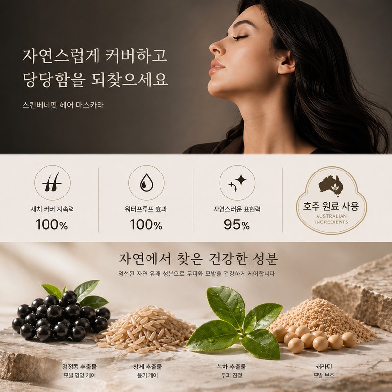 스킨베네핏 새치커버 마스카라 7g, 자연갈색, 1개 Skin Benefit Gray Hair