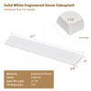 EQLOO 21 Inch Solid White Sidesplash, 1-Piece Bathroom Vanity Sidesplash,