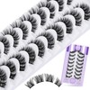 B&Q P02 False Eyelashes, Cat Eye Eyelash Extensions, Fluffy Cluster