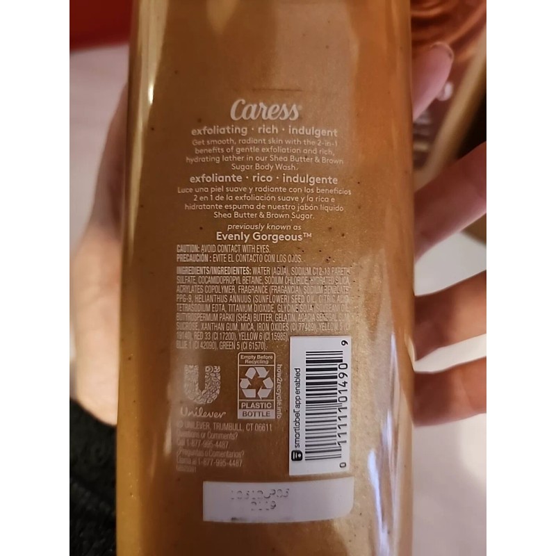 Caress LOT (6) CARESS SHEA BUTTER & BROWN SUGAR EXFOLIATING