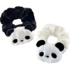Cute Panda Scrunchies for Women, 2 Pcs White Black Fashion