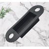 Door Latch Keep Strike Dust Box Black Plastic Small 75mm