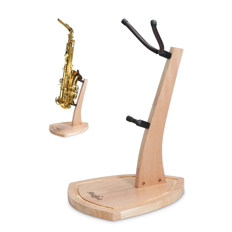 Musbeat Saxophone Stand, Saxophone Stand for Alto and Tenor, Walnut